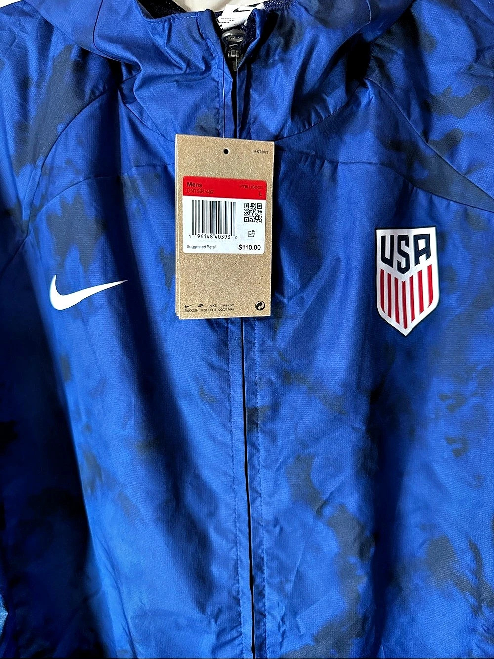 Nike USA National Team Anthem Jacket Men's Blue & Black Size Large